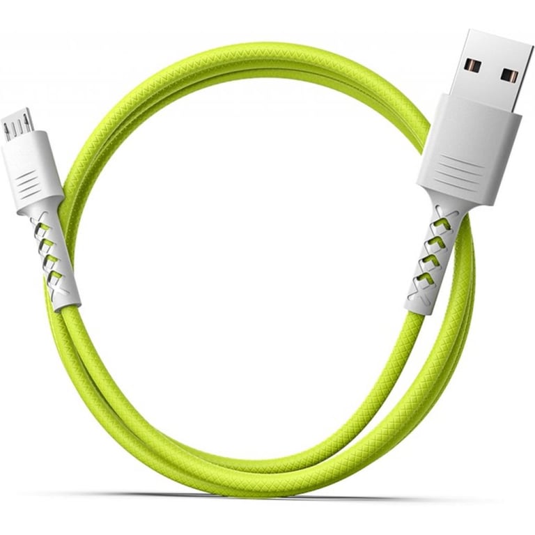 Дата кабель USB 2.0 AM to Micro 5P 1.0m Soft white/lime Pixus (4897058531176) - фото 3