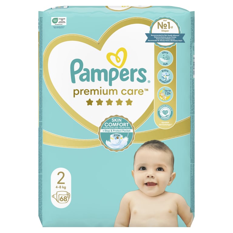 Підгузки Pampers Premium Care Розмір 2 (4-8 кг) 68 шт (8001841104874) - фото 2