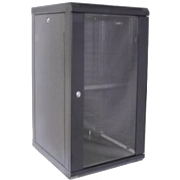 Шафа настінна Hypernet 18U 19" 600x450 (WMNC-18U-FLAT-BLACK) - фото 1