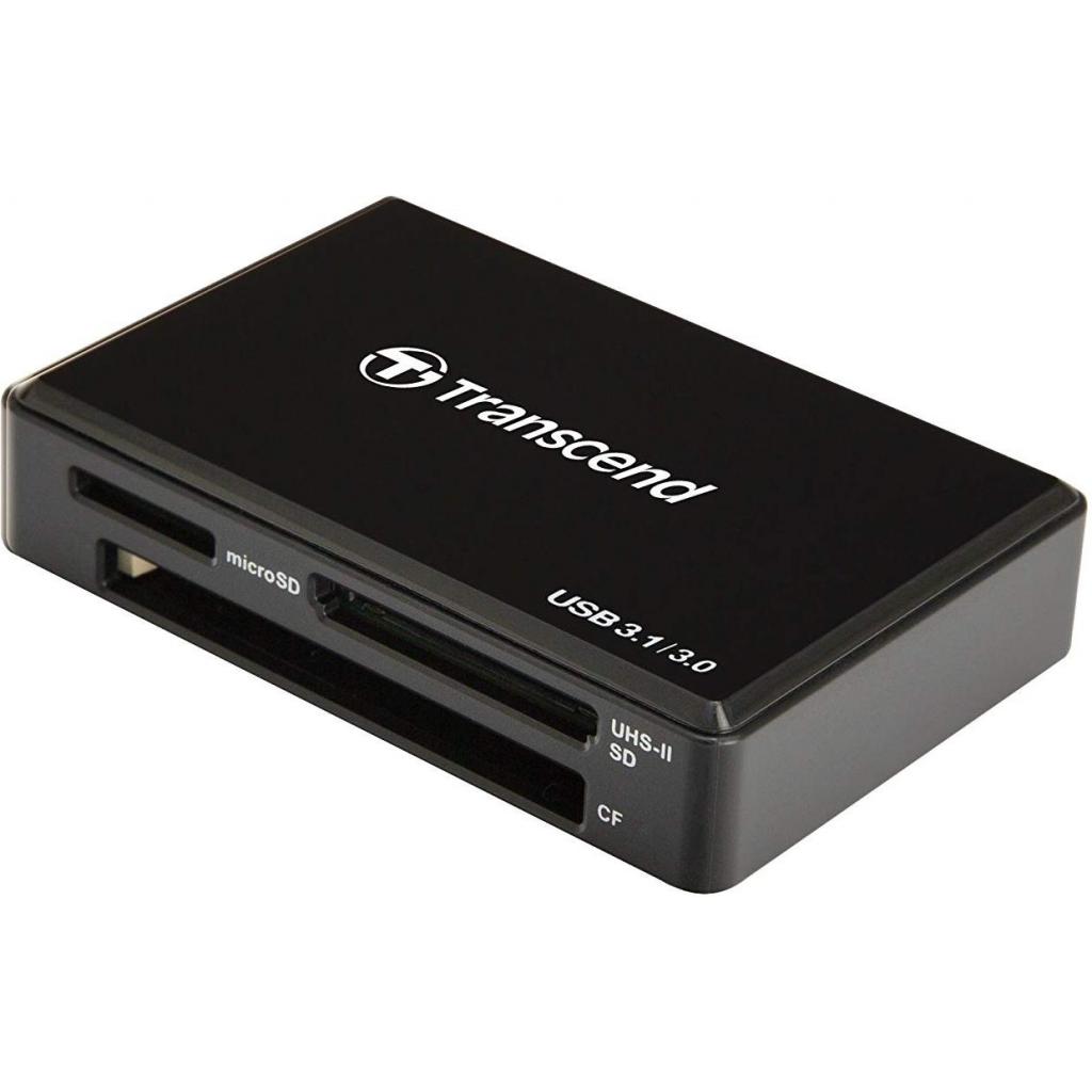 Зчитувач флеш-карт Transcend USB 3.1 Black (TS-RDF8K2) - фото 1
