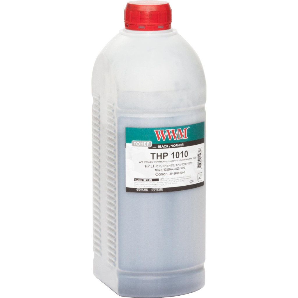 Тонер HP LJ1010/1012/1015/1020/1022 1000г WWM (TB61-5N) - фото 1