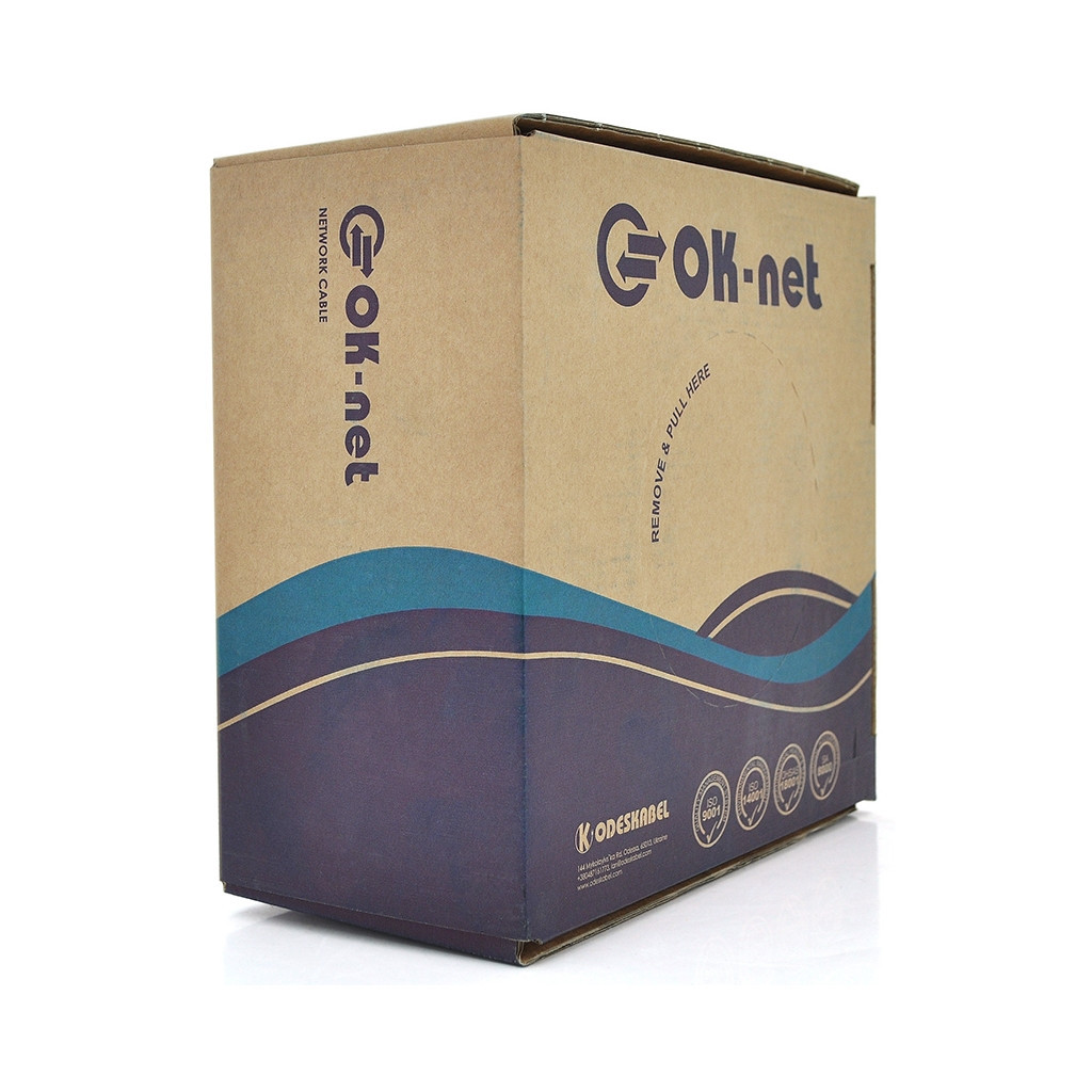 Кабель мережевий OK-Net UTP cat.5E зовнішній 100м (КПП-ВП (100) 4*2*0,51 / 100) - фото 1 Кабель мережевий OK-Net UTP cat.5E зовнішній 100м (КПП-ВП (100) 4*2*0,51 / 100) - фото 1