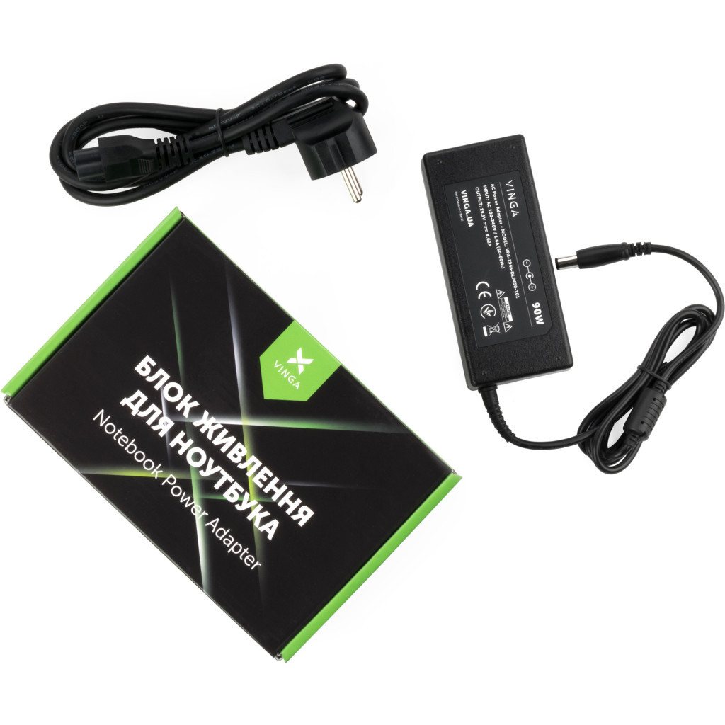 Блок живлення до ноутбуку Vinga DELL 90W 19.5V 4.62A 7.4*5.0 (VPA-1946-DL7450-101) - фото 1