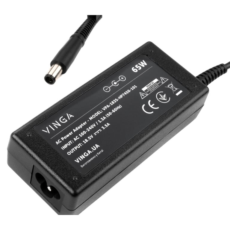 Блок живлення до ноутбуку Vinga HP 65W 18.5V 3.5А 7.4*5.0 (VPA-1835-HP7450-101) - фото 3