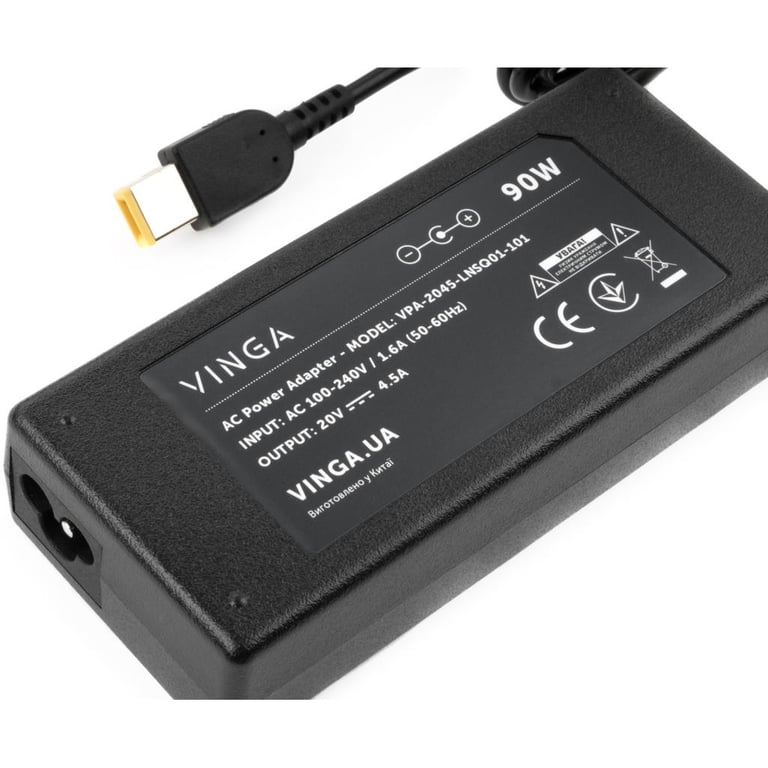 Блок живлення до ноутбуку Vinga Lenovo 90W 20V 4.5A square (VPA-2045-LNSQ01-101) - фото 3