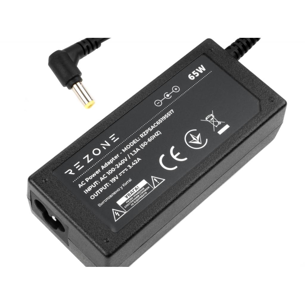 Блок живлення до ноутбуку Rezone ACER 65W 19V 3,42A 5.5*1.7 (RZPSAC65195517) - фото 3 Блок живлення до ноутбуку Rezone ACER 65W 19V 3,42A 5.5*1.7 (RZPSAC65195517) - фото 3