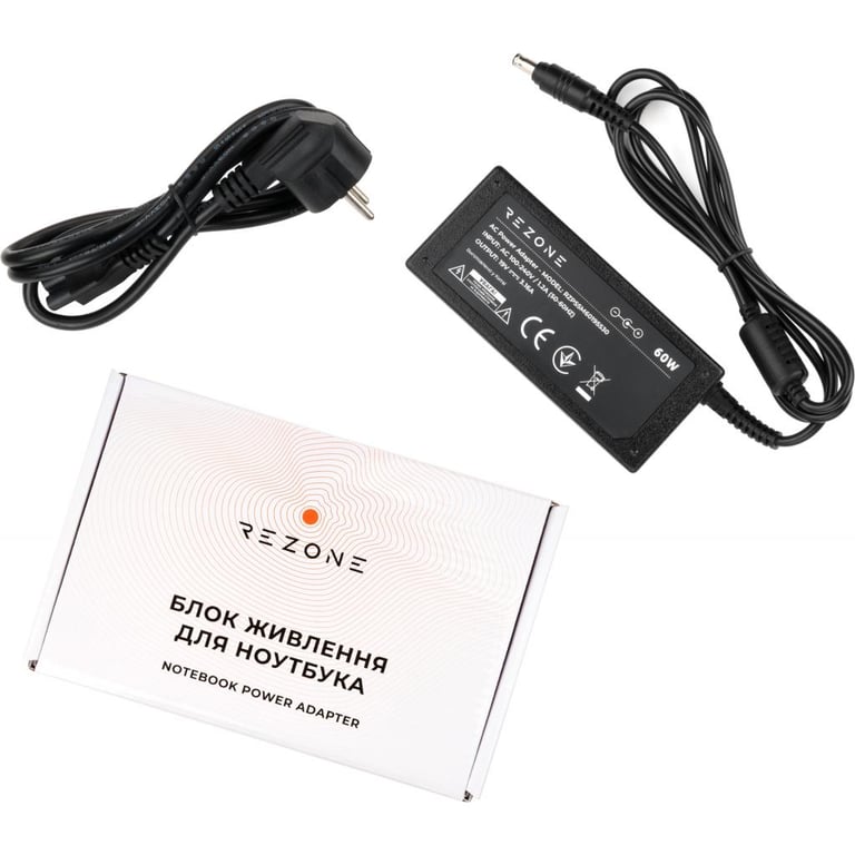 Блок живлення до ноутбуку Rezone Samsung 60W 19V 3.16А 5.5*3.0 (RZPSSM60195530) - фото 1