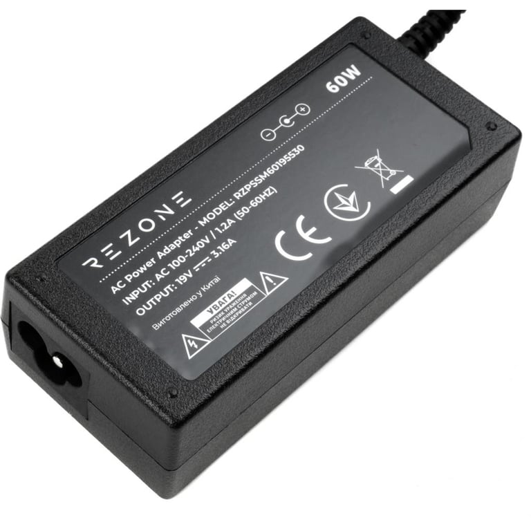 Блок живлення до ноутбуку Rezone Samsung 60W 19V 3.16А 5.5*3.0 (RZPSSM60195530) - фото 3