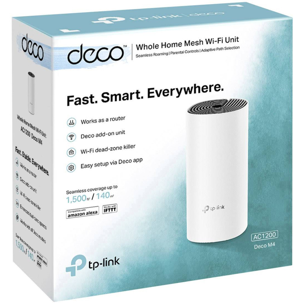 Точка доступу Wi-Fi TP-Link DECO-M4-1-PACK - фото 3 Точка доступу Wi-Fi TP-Link DECO-M4-1-PACK - фото 3