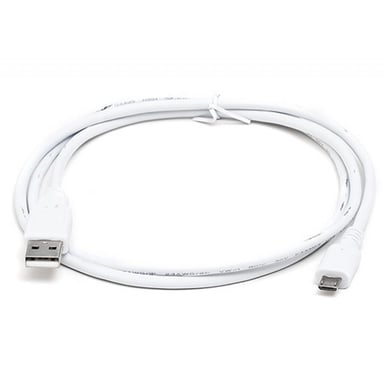 Дата кабель USB 2.0 AM to Micro 5P 0.6m Pro white REAL-EL (EL123500022) - фото 1