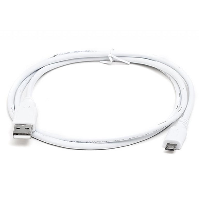 Дата кабель USB 2.0 AM to Micro 5P 0.6m Pro white REAL-EL (EL123500022) - фото 1