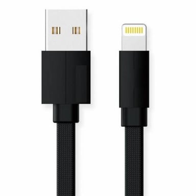 Дата кабель USB 2.0 AM to Lightning 1.0m Premium black REAL-EL (EL123500034) - фото 1