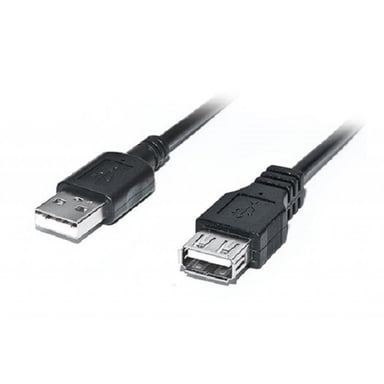 Дата кабель USB 2.0 AM/AF 2.0m Pro black REAL-EL (EL123500028) - фото 1