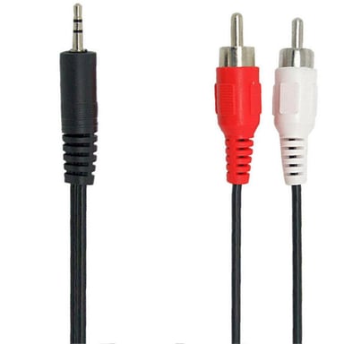 Кабель мультимедійний Jack 3.5mm папа/2RCA папа 1.8m Pro REAL-EL (EL123500042) - фото 1
