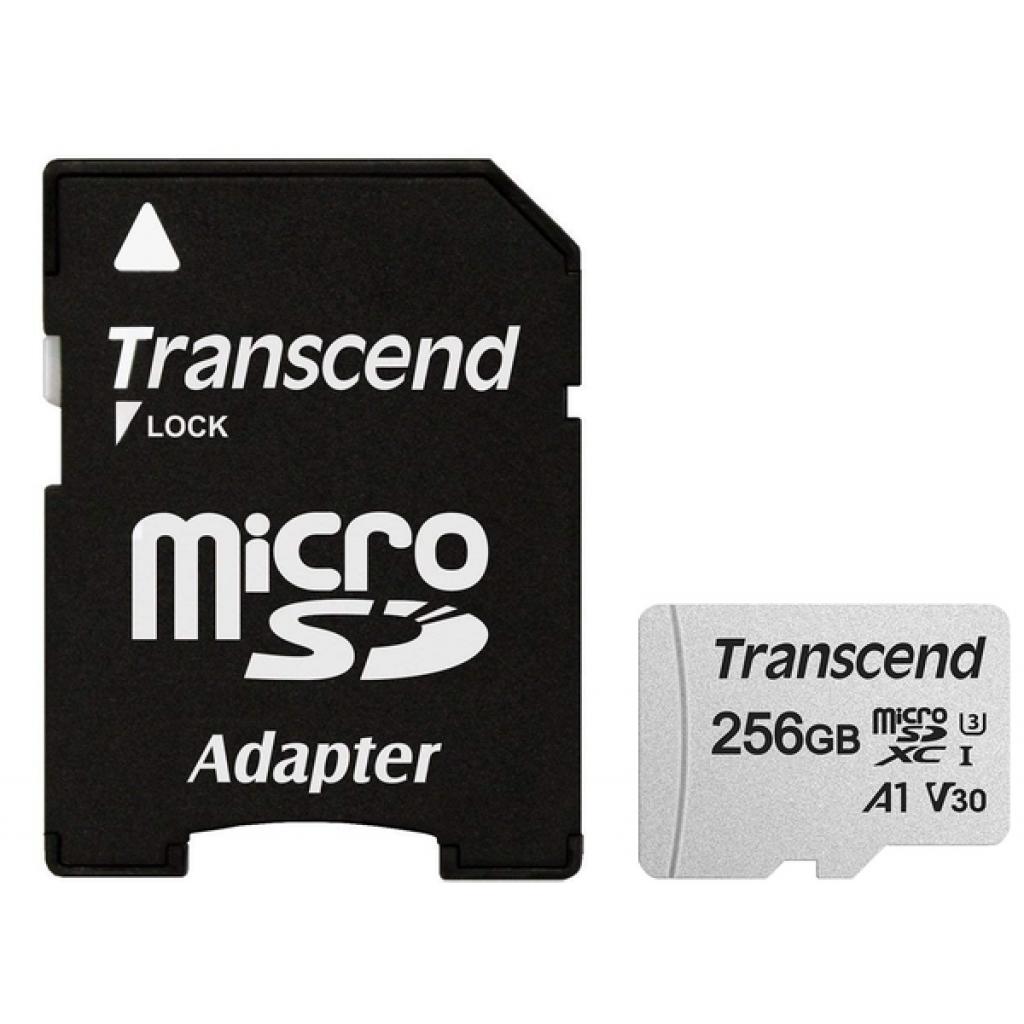 Карта пам'яті Transcend 256GB microSDXC class 10 UHS-I (TS256GUSD300S-A) - фото 1 Карта пам'яті Transcend 256GB microSDXC class 10 UHS-I (TS256GUSD300S-A) - фото 1