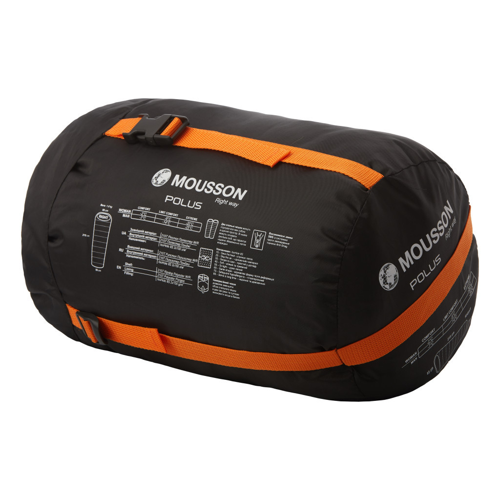 Спальний мішок Mousson POLUS R Оранжевый (9046) - фото 4 Спальний мішок Mousson POLUS R Оранжевый (9046) - фото 4