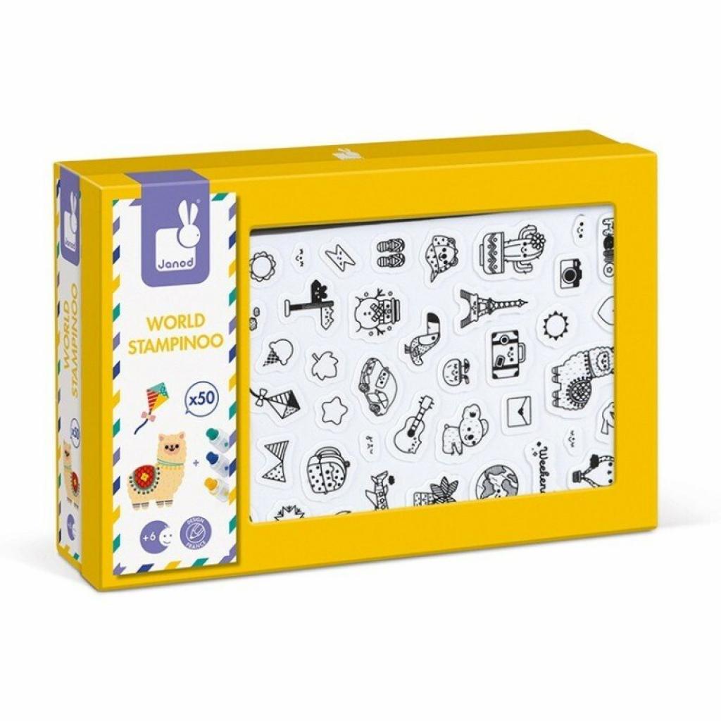 Набір для творчості Janod Штампы Мир 50 шт. (J07800) - фото 1