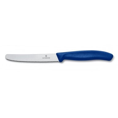 Кухонний ніж Victorinox SwissClassic для овощей 11 см, волнистое лезвие, синий (6.7832)