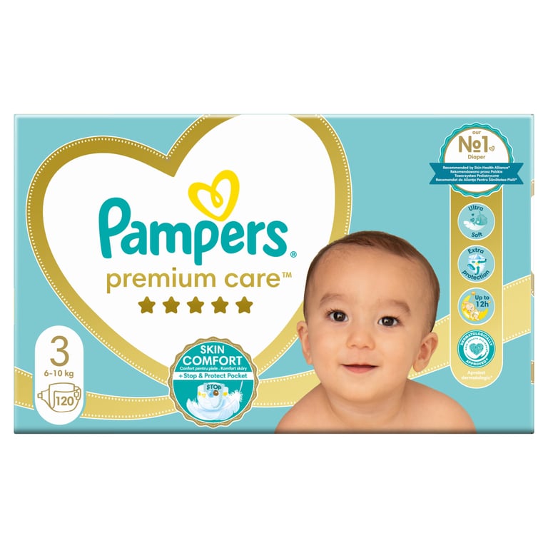 Підгузки Pampers Premium Care Midi Розмір 3 (6-10кг), 120 (4015400465461) - фото 2