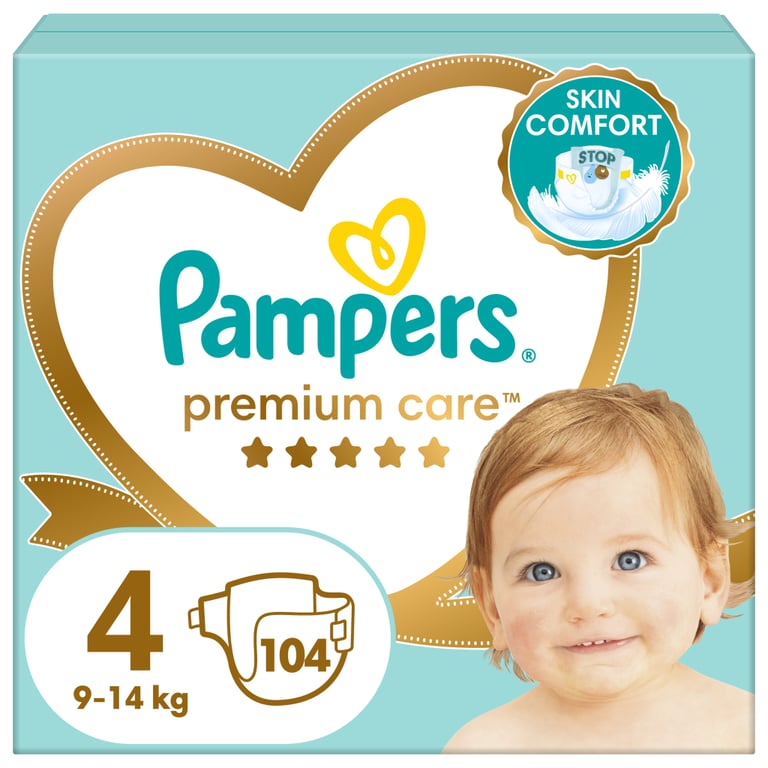 Підгузки Pampers Premium Care Maxi Розмір 4 (9-14 кг) 104 (4015400465447) - фото 1