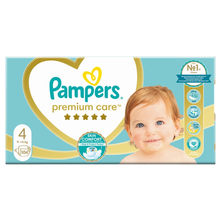 Підгузки Pampers Premium Care Maxi Розмір 4 (9-14 кг) 104 (4015400465447) - фото 2