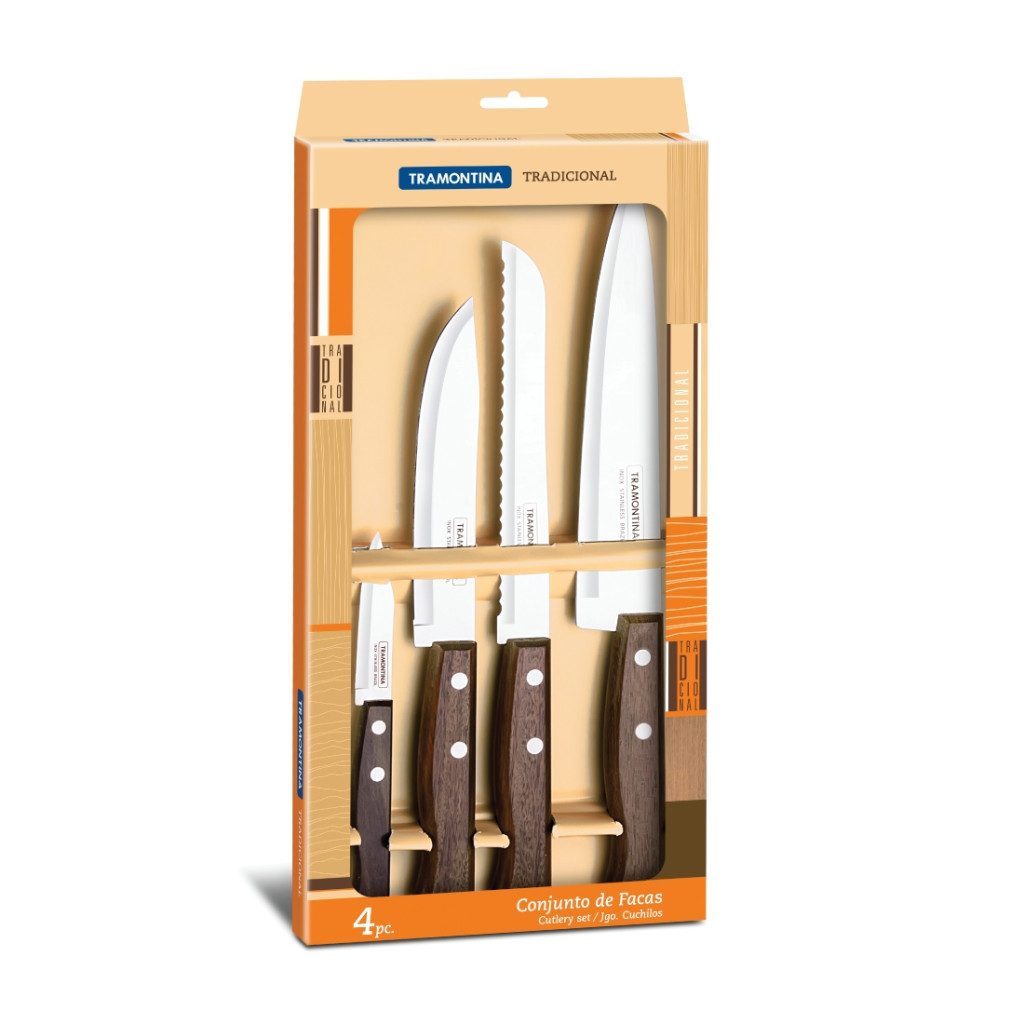 Набір ножів Tramontina Tradicional 4шт (22299/041) Набір ножів Tramontina Tradicional 4шт (22299/041)