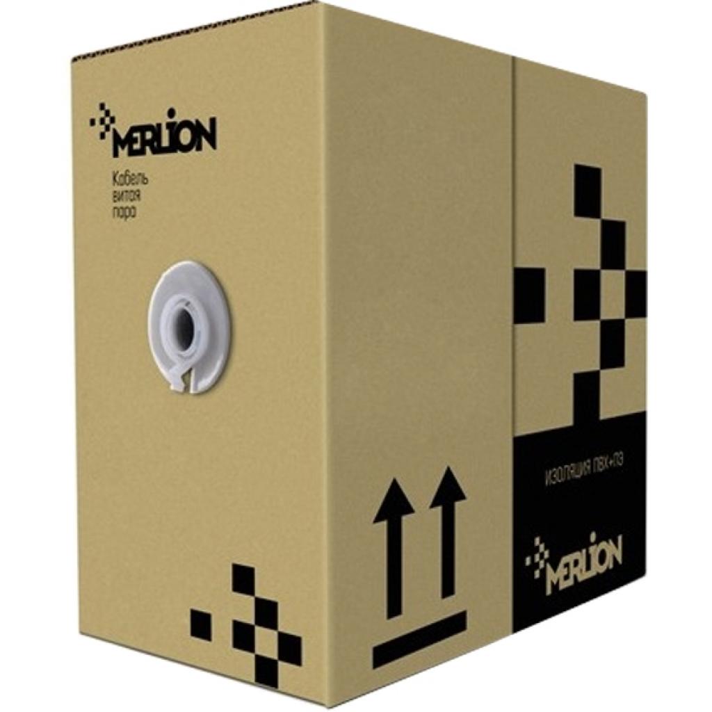 Кабель мережевий Merlion FTP 305м КНПЭ (4*2*0,50) [СCA] внешний, тросс, Black (03501) - фото 1