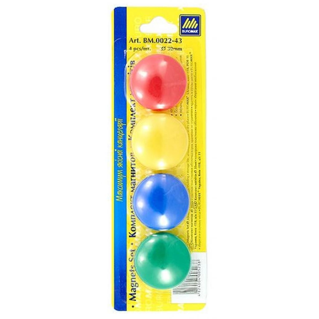 Магніт Buromax 30mm, set 4pcs, blister (BM.0022-43) - фото 2 Магніт Buromax 30mm, set 4pcs, blister (BM.0022-43) - фото 2