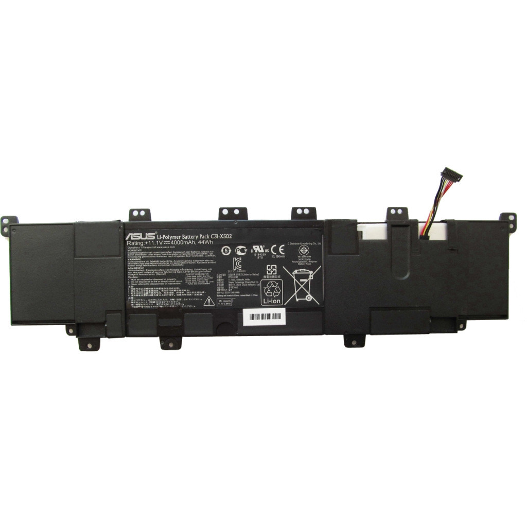 Акумулятор до ноутбука ASUS PU500 C31-X502, 4000mAh (44Wh), 3cell, 11.1V, Li-ion, черная (A47341) - фото 1 Акумулятор до ноутбука ASUS PU500 C31-X502, 4000mAh (44Wh), 3cell, 11.1V, Li-ion, черная (A47341) - фото 1