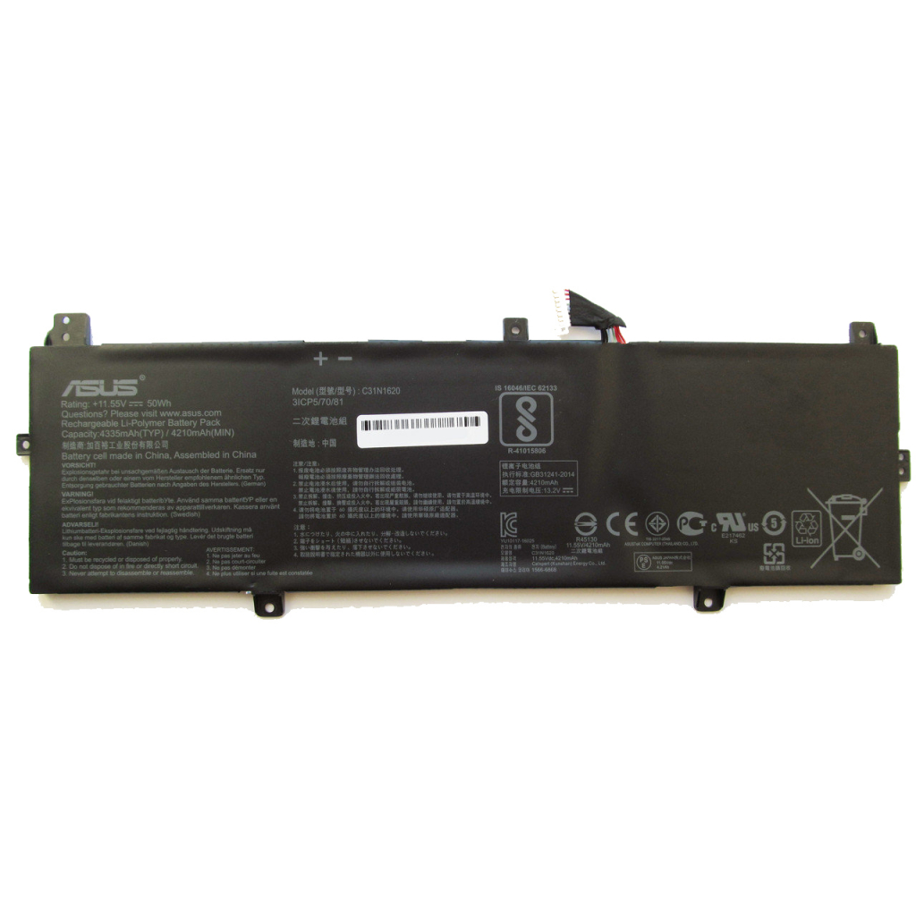 Акумулятор до ноутбука ASUS ZenBook UX430 C31N1620 (Right), 4335mAh(50Wh), 3cell, 11.55V (A47298) - фото 1