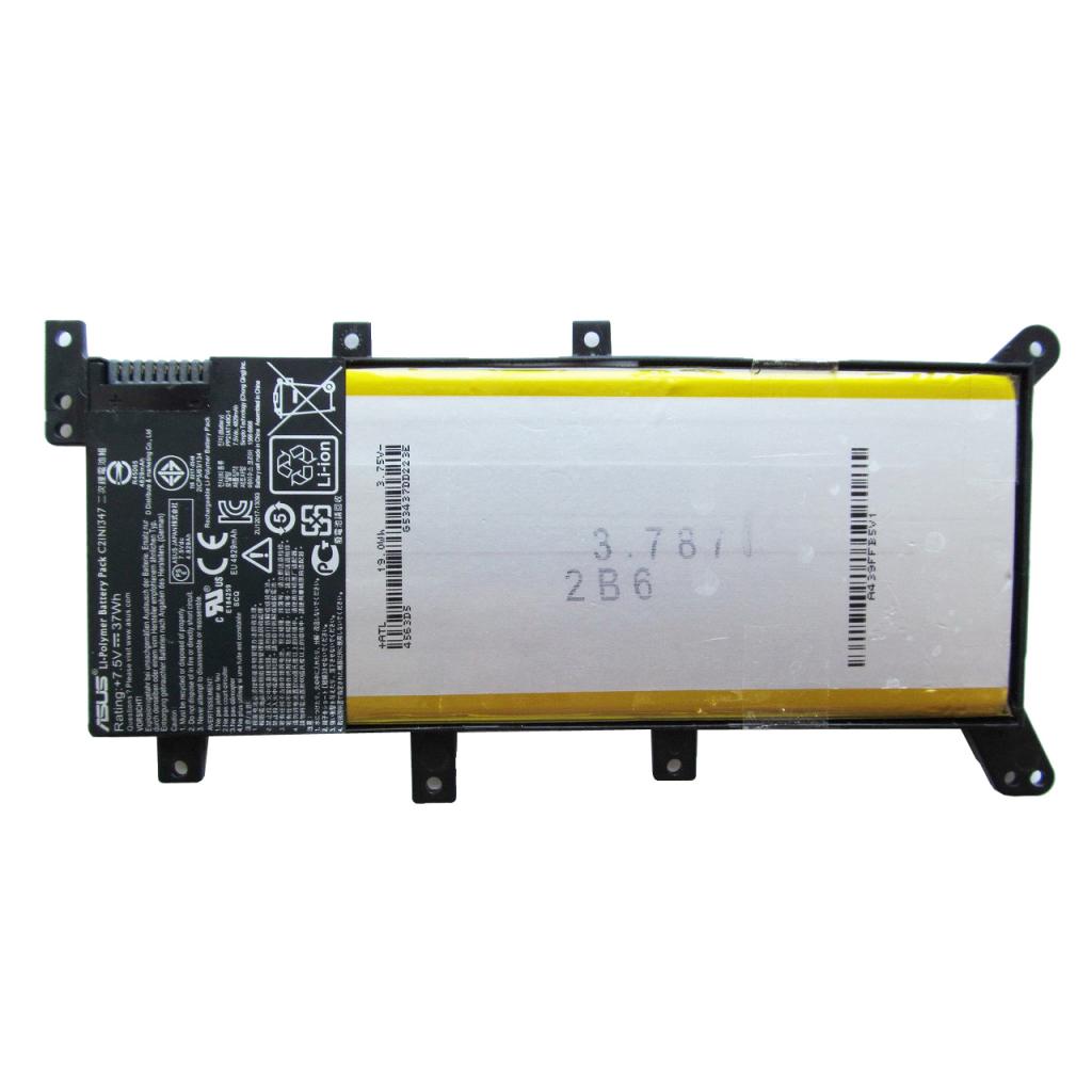 Акумулятор до ноутбука ASUS X555C21N1347, 4775mAh (37Wh), 4cell, 7.6V, Li-Pol, черная, (A47399) - фото 1