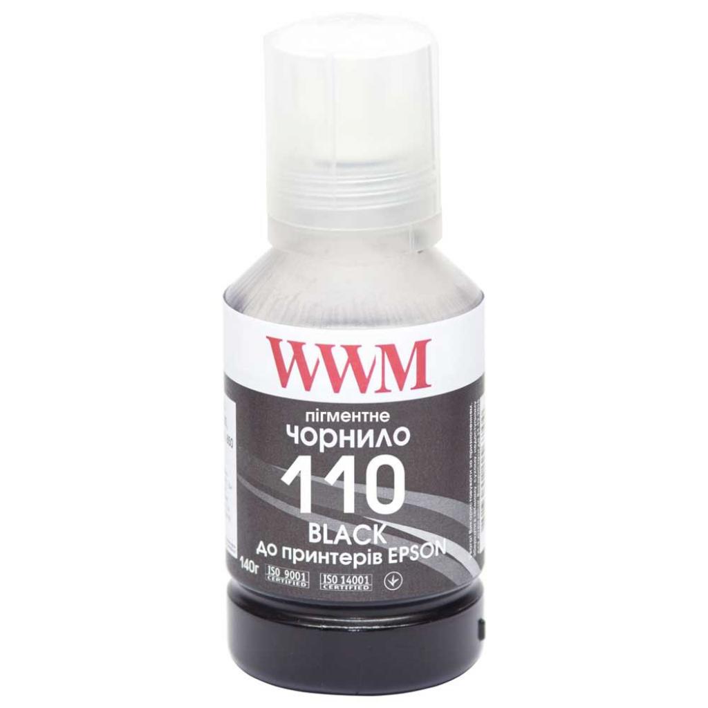 Чорнило WWM EPSON M1100/M1120 140г Black Pigmented (E110BP) - головне фото