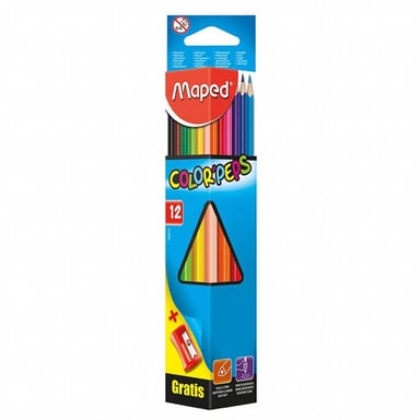 Олівці кольорові Maped Color Peps Classic 12 кольорів + точилка (MP.183213) - фото 1