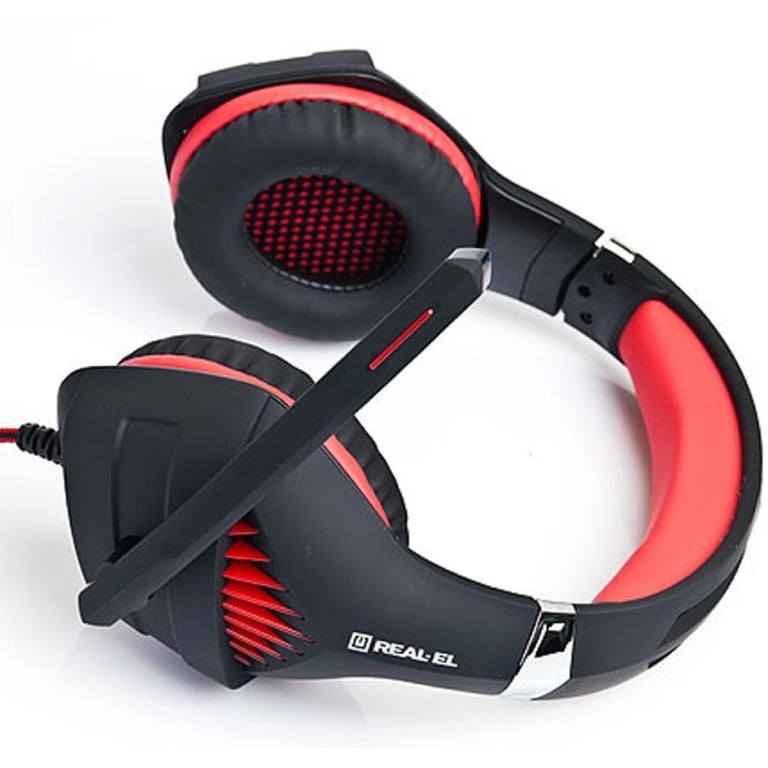 Навушники REAL-EL GDX-7600 Black-Red - фото 3
