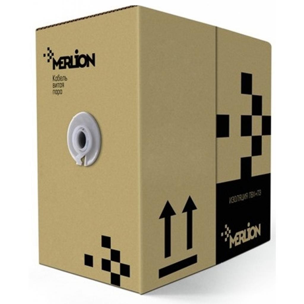 Кабель мережевий Merlion FTP 305м КВПЭПп(100) 4*2*0,50[СU] cat.5e, внеш., пров. 1,2мм (03959) - фото 1