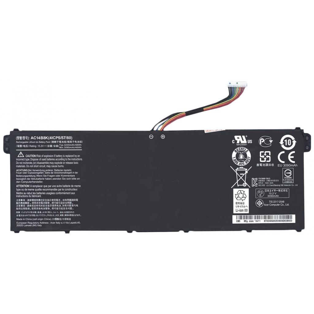 Акумулятор до ноутбука Acer AC14B8K, 3220mAh (48Wh), 4cell, 15.2V, Li-ion (A47255) - фото 1