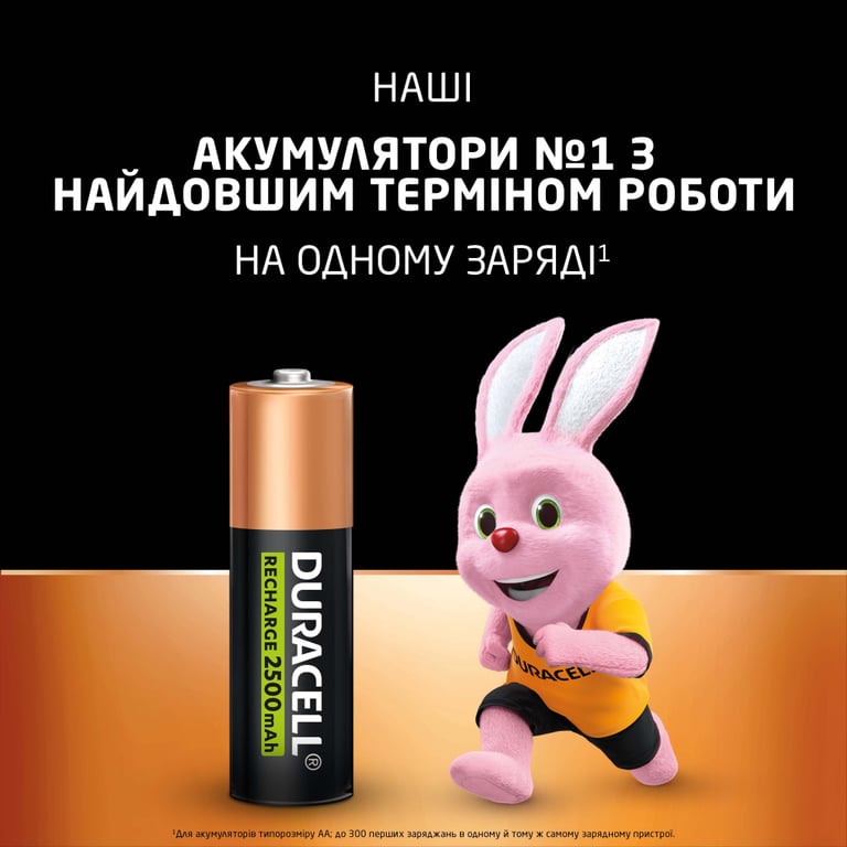 Акумулятор Duracell AA HR6 2500mAh * 4 (5000394057203 / 5007308) - фото 3