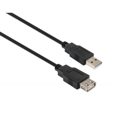 Дата кабель USB 2.0 AM/AF 1.8m Vinga (VCPUSBAMAF1.8BK) - фото 1