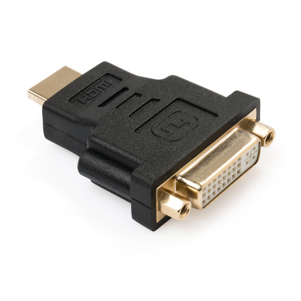 Перехідник HDMI AM to DVI 24+5 F Vinga (VCPAHDMIM2DVIFBK) - фото 1
