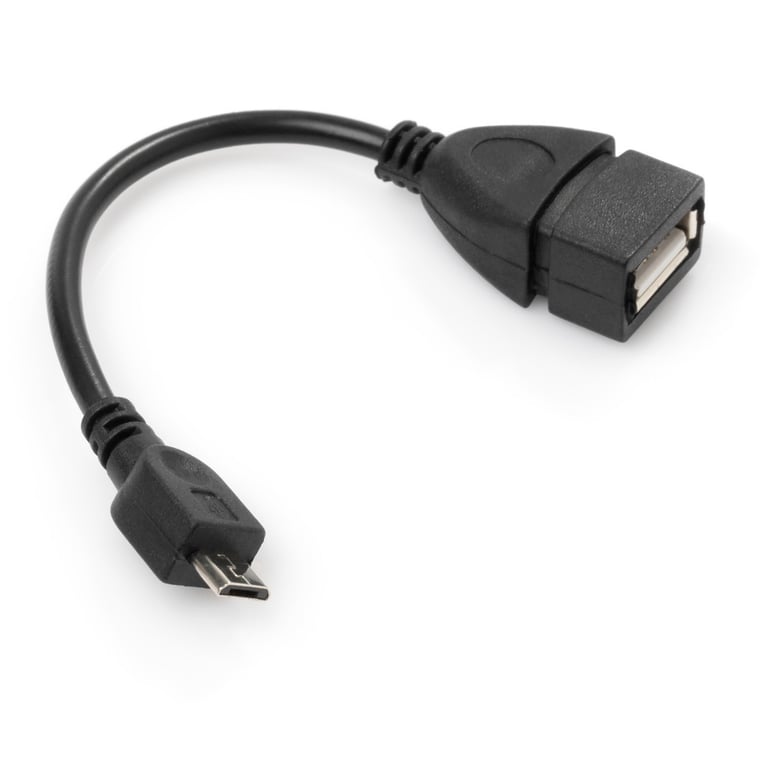 Дата кабель OTG USB 2.0 AF to Micro 5P Vinga (VCPDCOTGMBK) - фото 2