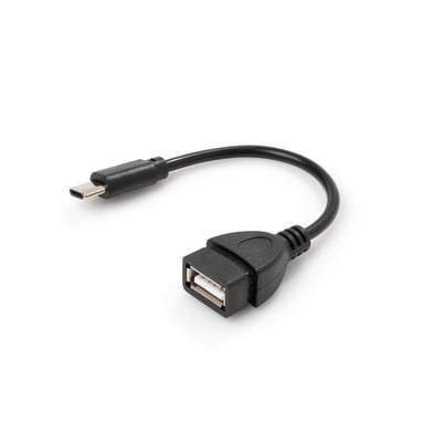 Дата кабель OTG USB 2.0 AF to Type-C Vinga (VCPDCOTGTCBK) - фото 1