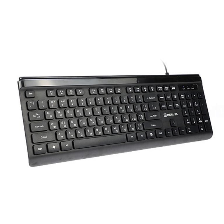 Клавіатура REAL-EL 7085 Comfort Black - фото 1