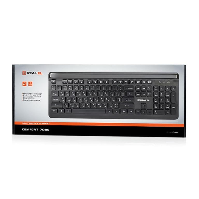 Клавіатура REAL-EL 7085 Comfort Black - фото 4