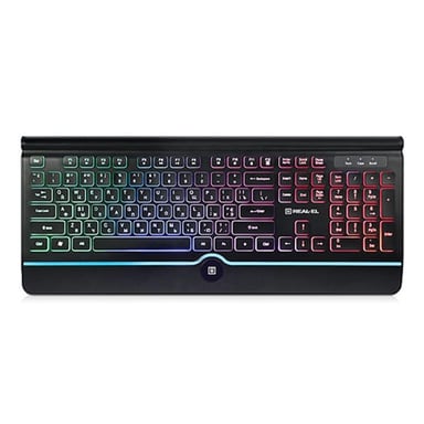 Клавіатура REAL-EL 8000 Comfort Backlit Black - фото 1