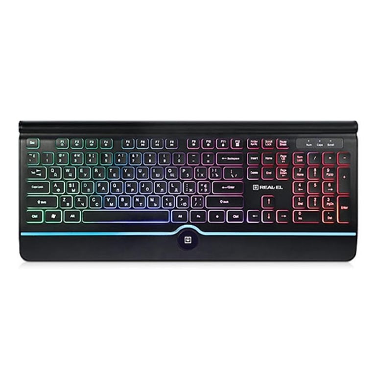 Клавіатура REAL-EL 8000 Comfort Backlit Black - фото 1