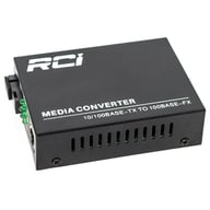Медіаконвертер RCI 100M, 20km, SC, RJ45, Tx 1310nm, standart size metal case (RCI902W-FE-20-T) - фото 1