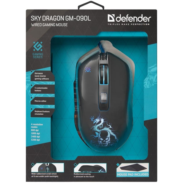 Мишка Defender Sky Dragon GM-090L Black (52090) - фото 7