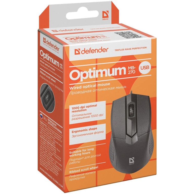Мишка Defender Optimum MB-270 Black (52270) - фото 2