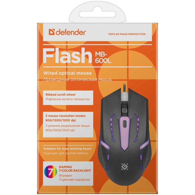 Мишка Defender Flash MB-600L Black (52600) - фото 6