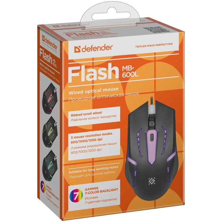 Мишка Defender Flash MB-600L Black (52600) - фото 7